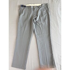Polo Ralph Lauren Pants Mens 40x32 Gray Slim Fit Marine Grey Chino Dress New‎